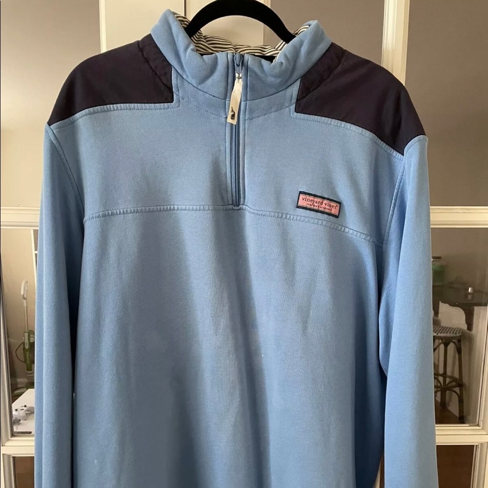 Vineyard Vines Men’s Shep Shirt XL Blue Navy Seersucker Collar
